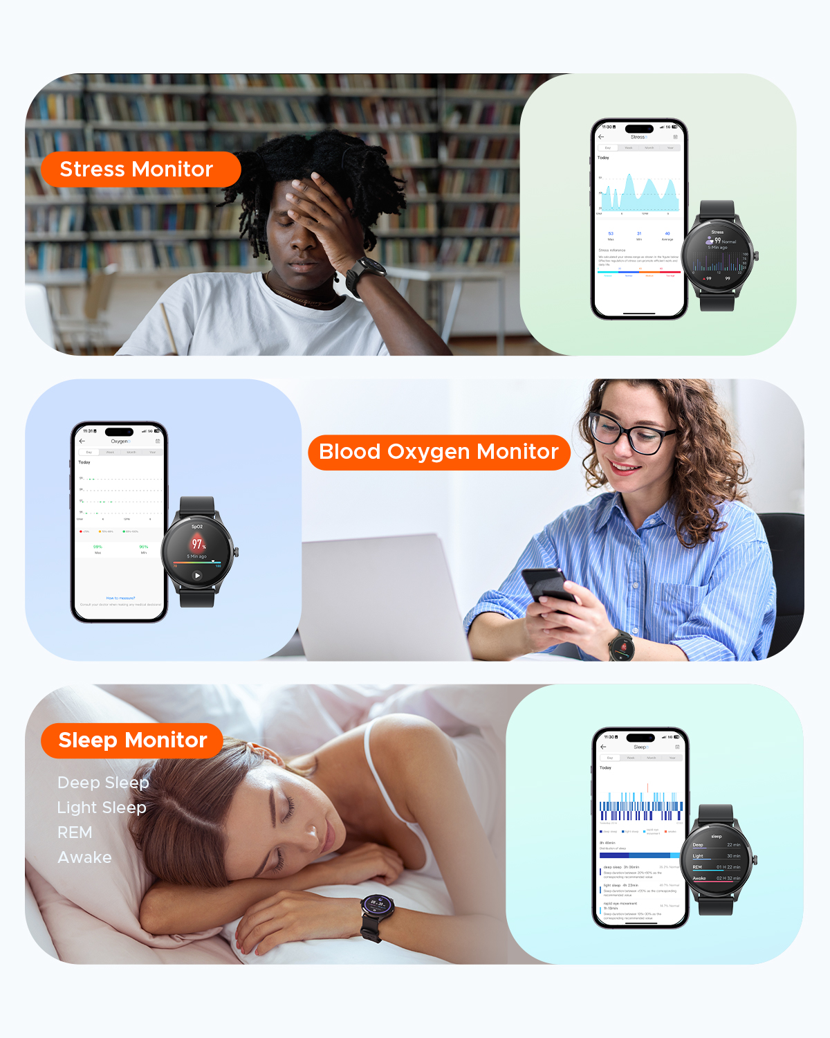 Truefree Watch GT2 Smartwatch con llamadas Bluetooth, notificaciones inteligentes, rastreador de actividad física con más de 100 modos deportivos, oxígeno en sangre, frecuencia cardíaca, sueño, monitor de salud y estrés, diales de bricolaje, IP68 resisten