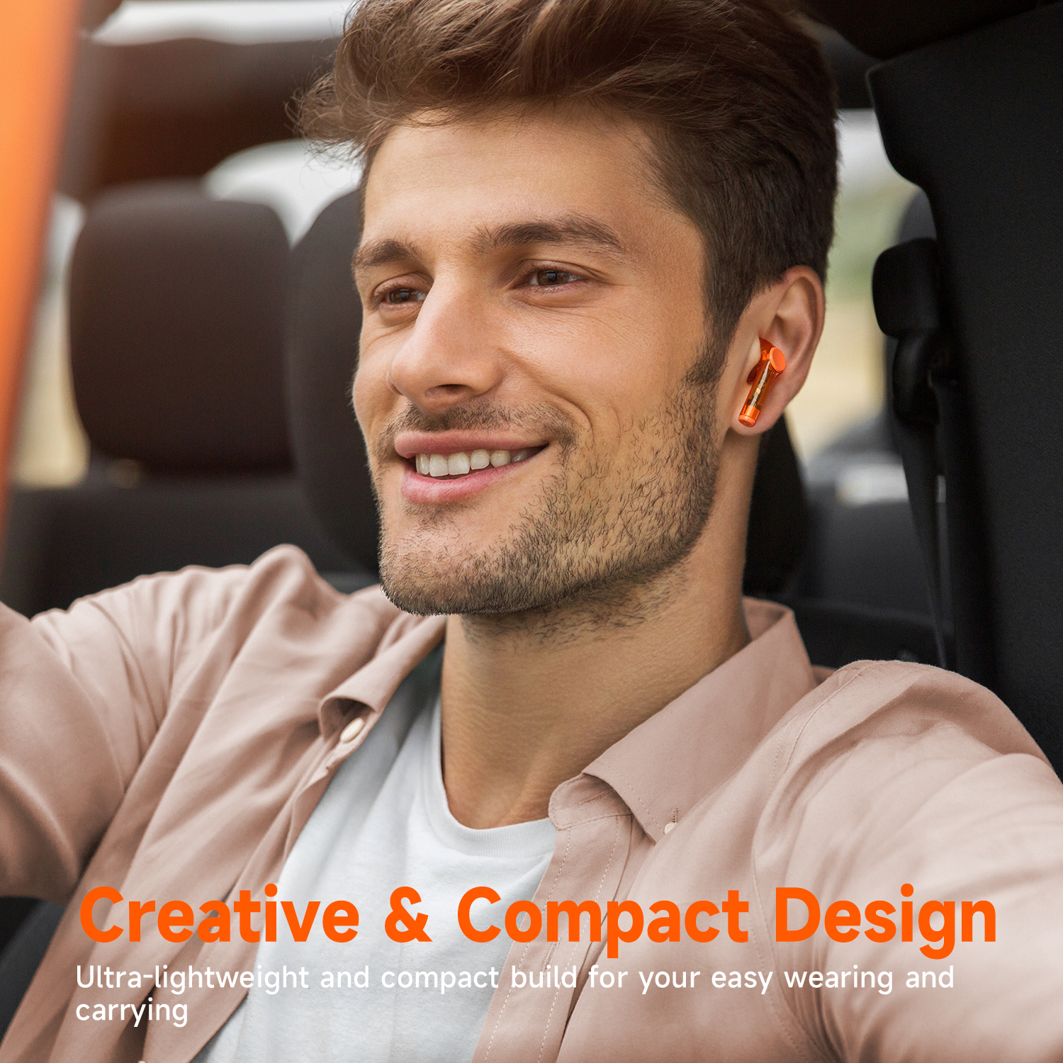 Auriculares inalámbricos Truefree T3, auriculares Bluetooth 5.3 semiabiertos con cancelación de ruido AI para llamadas, tiempo de reproducción de 28 horas, controladores de 13 mm, modo de juego de 40 ms, diseño transparente