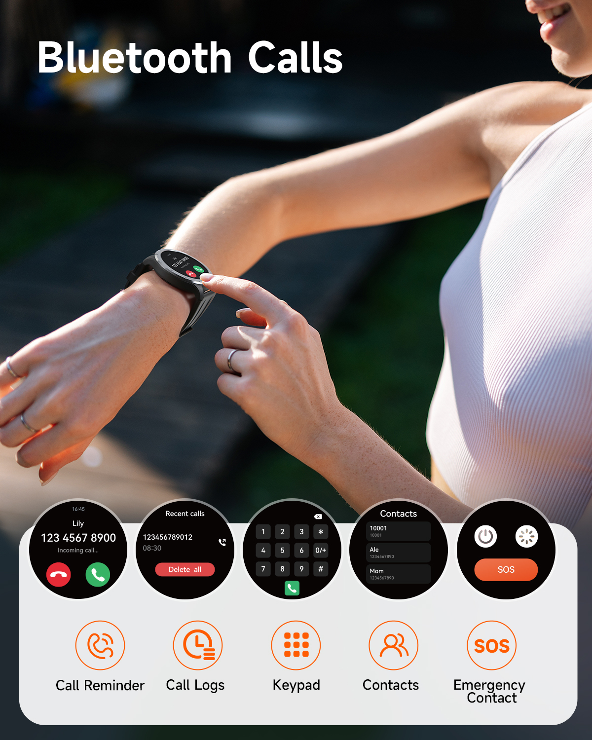 Reloj inteligente TRUEFREE Watch1 para hombres y mujeres, monitor de actividad física de 1,53", frecuencia cardíaca, SpO2, sueño y estrés, 127 modos deportivos, resistente al agua IP68, compatible con llamadas y mensajes para iPhone y Android