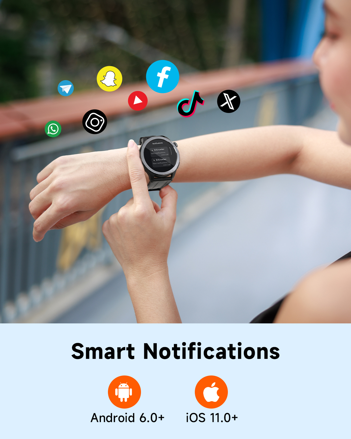 Reloj inteligente TRUEFREE Watch1 para hombres y mujeres, monitor de actividad física de 1,53", frecuencia cardíaca, SpO2, sueño y estrés, 127 modos deportivos, resistente al agua IP68, compatible con llamadas y mensajes para iPhone y Android