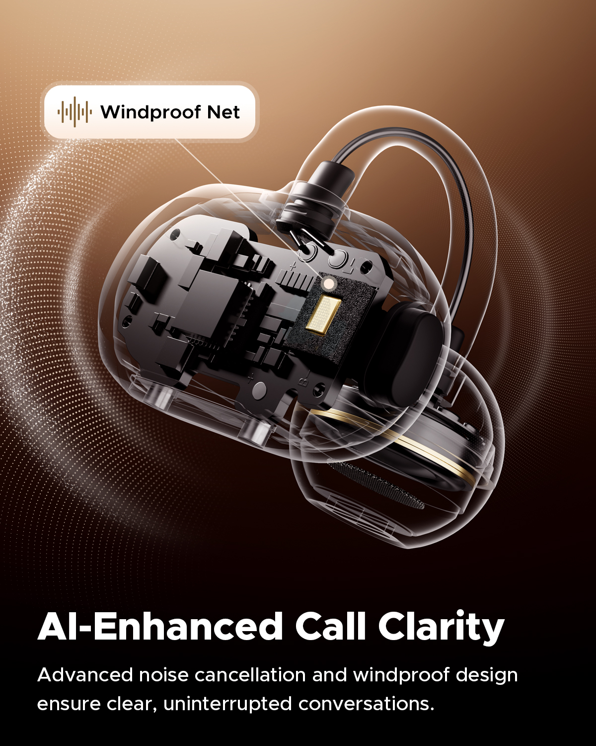 Truefree C10 Auriculares Inalámbricos con Clip, Bluetooth 5.4, Driver de 12mm, Sonido Espacial, 28H de Reproducción, IPX5, Llamadas con AI-ENC, Conexión Dual, Personalización en la App