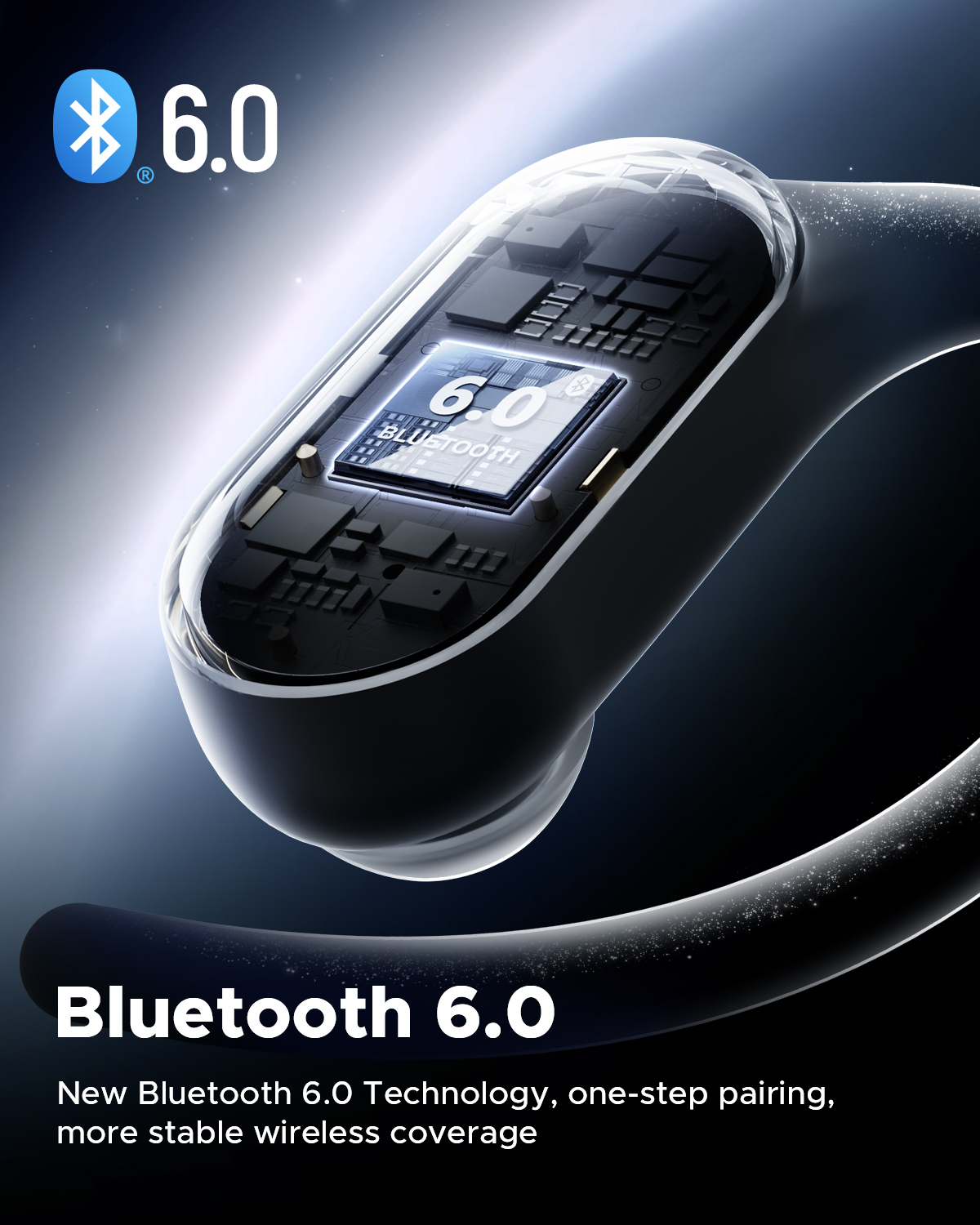 Truefree Audífonos Inalámbricos Bluetooth 6.0 Open-Ear, Audífonos Oído Abierto 17mm Diafragmas con ENC, Carga Rápida para 40 Horas de Reproducción, IPX5 Modo Gaming de Baja Latencia y Conexión Multip
