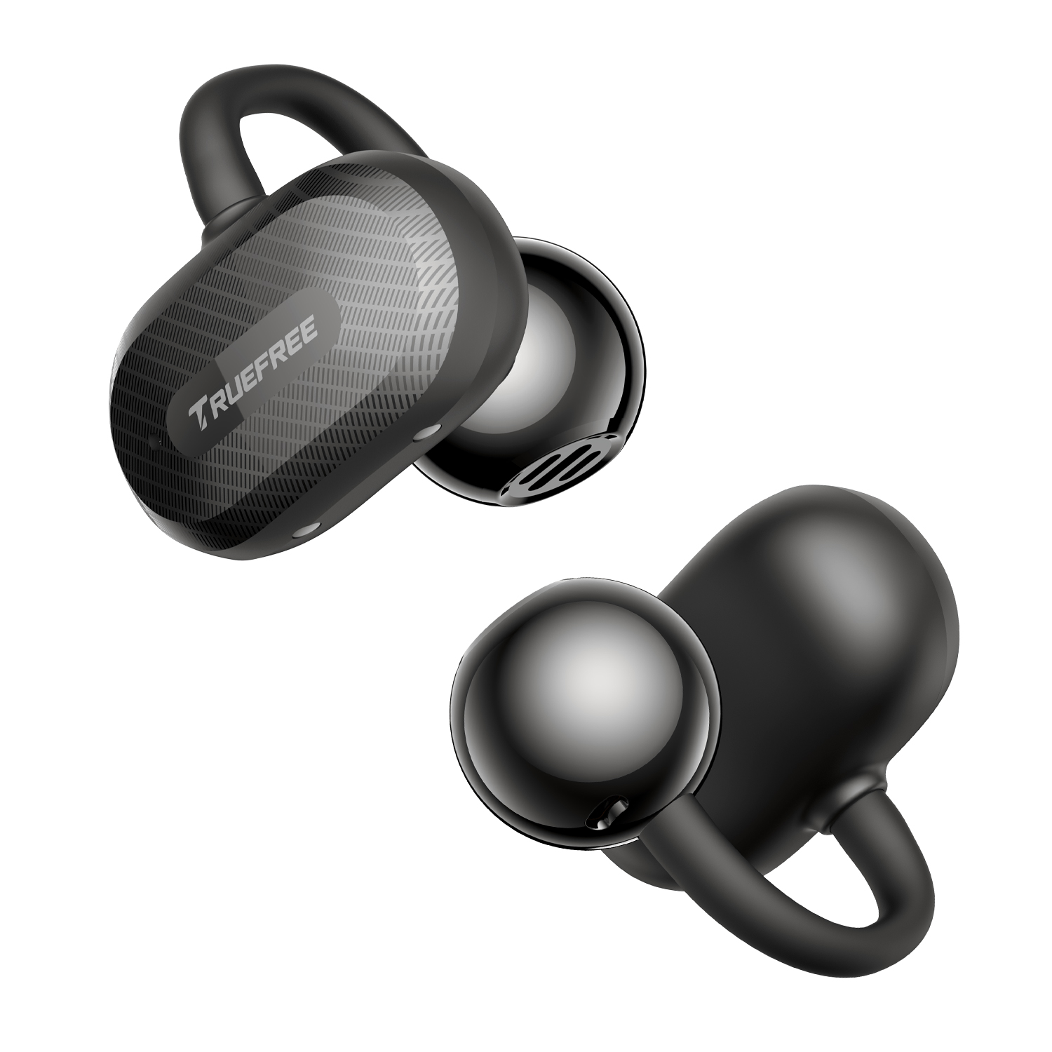 Truefree C10 Auriculares Inalámbricos con Clip, Bluetooth 5.4, Driver de 12mm, Sonido Espacial, 28H de Reproducción, IPX5, Llamadas con AI-ENC, Conexión Dual, Personalización en la App